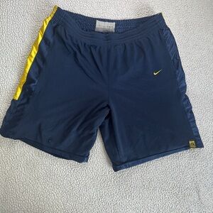 Nike Michigan Basketball Shorts Men’s L Blue Retro Vintage